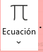 Botón para insertar ecuación