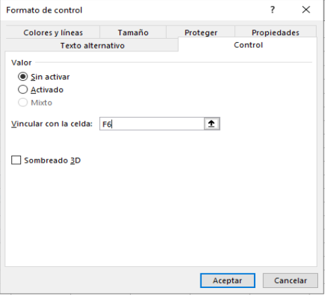 Configuración do grupo de botóns