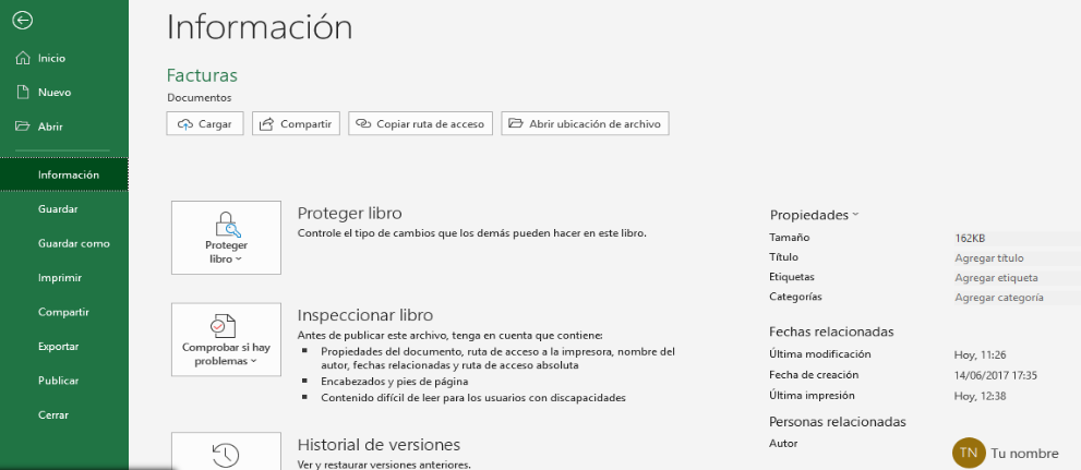 Información do libro