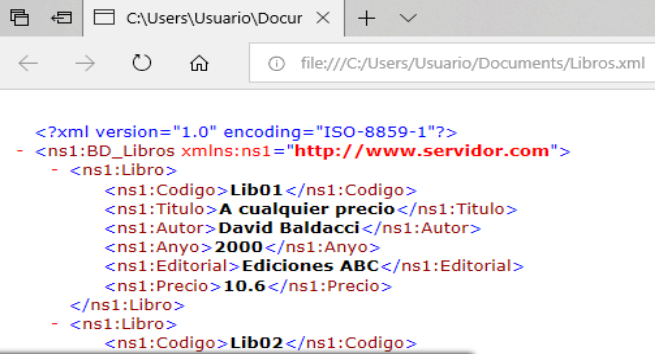 Libros.xml exportado