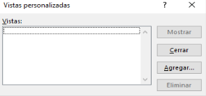 Cadro de vistas personalizadas