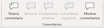Grupo de comandos Comentarios