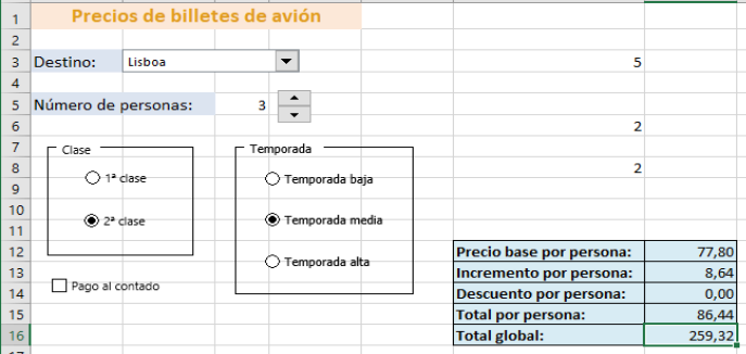 Resultado coa funcionalidade agardada