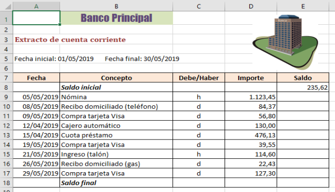 E outro exemplo de contabilidade Excel