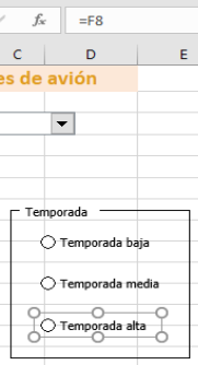 Grupo de botóns Temporada