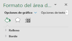 Formato del área coas tres opcións