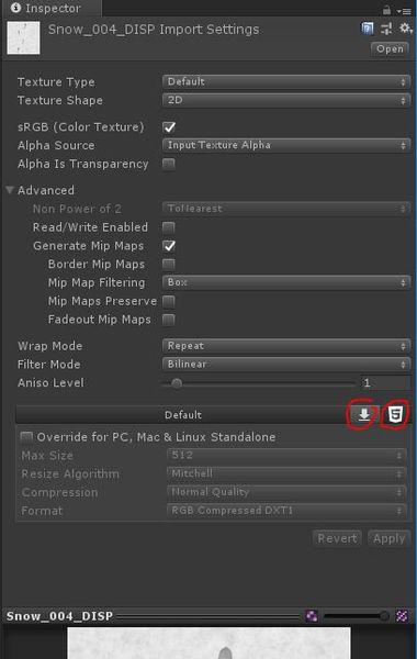 Archivo:Unity3d texturas import 4.JPG