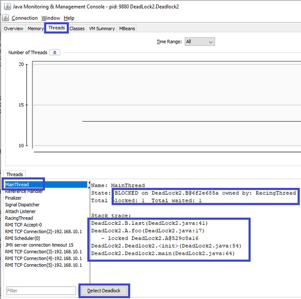 Archivo:JConsole con deadlock 2.PNG