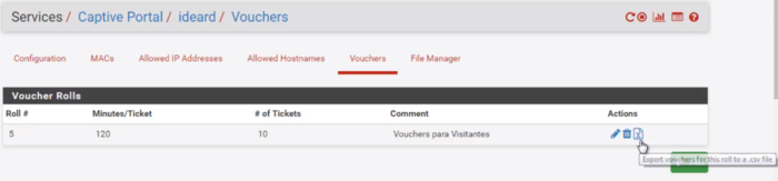 Descarga dos vouchers