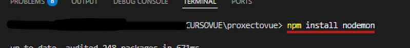 Archivo:Vue-npm-install-nodemon.png