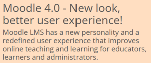 Novo look de Moodle 4.0
