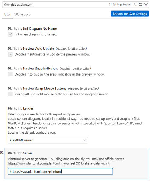 Archivo:PlantUML-settings.png